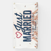 Gepersonaliseerde Just Married Car Banner (Verticaal)