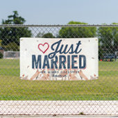 Gepersonaliseerde Just Married Car Banner (Insitu)