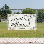 Gepersonaliseerde Just Married Car Banner (Insitu)