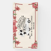 Gepersonaliseerde Just Married Car Banner (Verticaal)