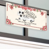 Gepersonaliseerde Just Married Car Banner (Buitenkant Gebouw)