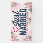 Gepersonaliseerde Just Married Car Banner (Verticaal)