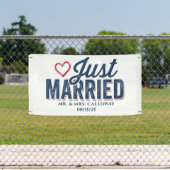 Gepersonaliseerde Just Married Car Banner (Insitu)