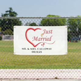 Gepersonaliseerde Just Married Car Banner