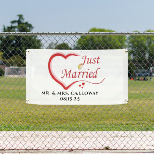 Gepersonaliseerde Just Married Car Banner