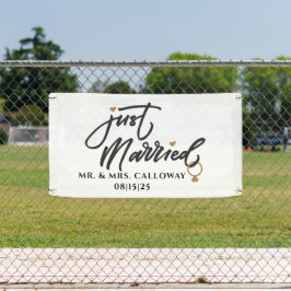 Gepersonaliseerde Just Married Car Banner
