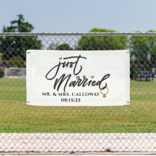 Gepersonaliseerde Just Married Car Banner