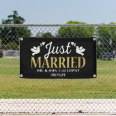 Gepersonaliseerde Just Married Car Banner (Insitu)