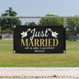 Gepersonaliseerde Just Married Car Banner
