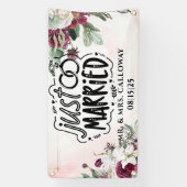 Gepersonaliseerde Just Married Car Banner (Verticaal)