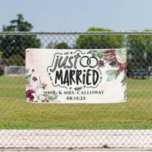 Gepersonaliseerde Just Married Car Banner