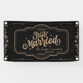 Gepersonaliseerde Just Married Car Banner (Horizontaal)