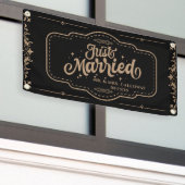 Gepersonaliseerde Just Married Car Banner (Buitenkant Gebouw)