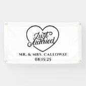 Gepersonaliseerde Just Married Car Banner (Horizontaal)