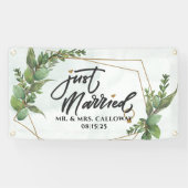 Gepersonaliseerde Just Married Car Banner (Horizontaal)