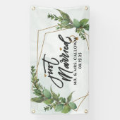 Gepersonaliseerde Just Married Car Banner (Verticaal)