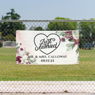 Gepersonaliseerde Just Married Car Banner