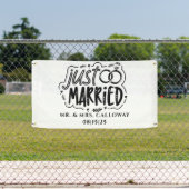 Gepersonaliseerde Just Married Car Banner (Insitu)