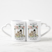 Gepersonaliseerde Just Married Waterverf Cats Datu