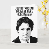 GEPERSONALISEERDE JUSTIN TRUDEAU KAART (Gele Bloem)