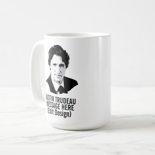 GEPERSONALISEERDE JUSTIN TRUDEAU KOFFIEMOK (Voorkant links)