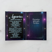 Gepersonaliseerde juweel Galaxy Zodiac Aquarius Kaart (Binnen)