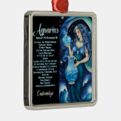 Gepersonaliseerde juweel Galaxy Zodiac Aquarius Metalen Ornament (Rechts)