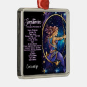 Gepersonaliseerde juweel Galaxy Zodiac Boogschutte Metalen Ornament (Rechts)