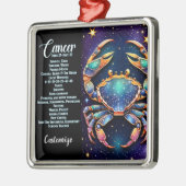 Gepersonaliseerde Juweel Galaxy Zodiac Cancer Metalen Ornament (Links)