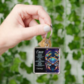 Gepersonaliseerde Juweel Galaxy Zodiac Cancer Sleutelhanger (Hand)
