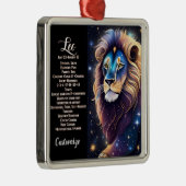 Gepersonaliseerde juweel Galaxy Zodiac Leo Metalen Ornament (Rechts)