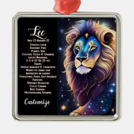 Gepersonaliseerde juweel Galaxy Zodiac Leo Metalen Ornament