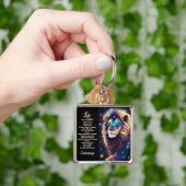 Gepersonaliseerde juweel Galaxy Zodiac Leo Sleutelhanger (Hand)