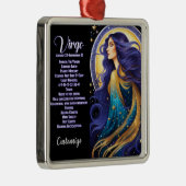 Gepersonaliseerde juweel Galaxy Zodiac Maagd Metalen Ornament (Rechts)