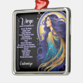 Gepersonaliseerde juweel Galaxy Zodiac Maagd Metalen Ornament (Links)