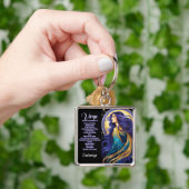 Gepersonaliseerde juweel Galaxy Zodiac Maagd Sleutelhanger (Hand)