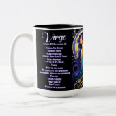 Gepersonaliseerde juweel Galaxy Zodiac Maagd Tweekleurige Koffiemok (Links)