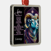 Gepersonaliseerde juweel Galaxy Zodiac Ram Metalen Ornament (Rechts)