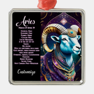 Gepersonaliseerde juweel Galaxy Zodiac Ram Metalen Ornament