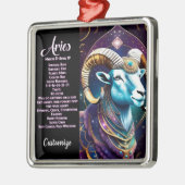 Gepersonaliseerde juweel Galaxy Zodiac Ram Metalen Ornament (Links)
