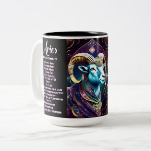 Gepersonaliseerde juweel Galaxy Zodiac Ram Tweekleurige Koffiemok