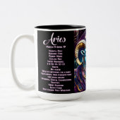 Gepersonaliseerde juweel Galaxy Zodiac Ram Tweekleurige Koffiemok (Links)