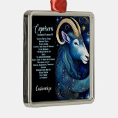 Gepersonaliseerde juweel Galaxy Zodiac Steenbok Metalen Ornament (Rechts)
