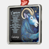 Gepersonaliseerde juweel Galaxy Zodiac Steenbok Metalen Ornament (Links)