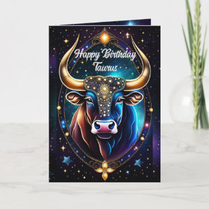 Gepersonaliseerde juweel Galaxy Zodiac Taurus Kaart