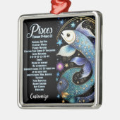 Gepersonaliseerde juweel Galaxy Zodiac Vissen Metalen Ornament (Links)