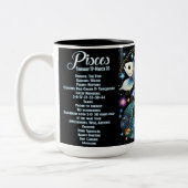 Gepersonaliseerde juweel Galaxy Zodiac Vissen Tweekleurige Koffiemok (Links)