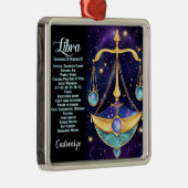 Gepersonaliseerde juweel Galaxy Zodiac Weegschaal Metalen Ornament (Rechts)