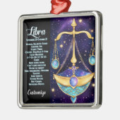 Gepersonaliseerde juweel Galaxy Zodiac Weegschaal Metalen Ornament (Links)