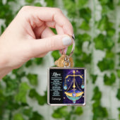 Gepersonaliseerde juweel Galaxy Zodiac Weegschaal Sleutelhanger (Hand)